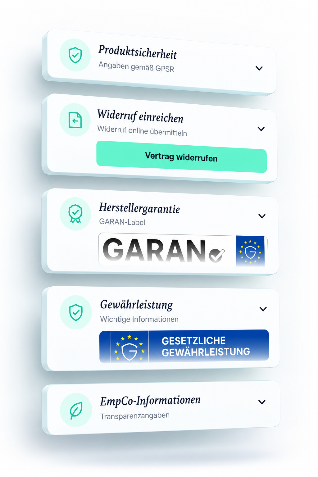 NEU: Shopfiy Blocks zur Erfüllung von EU-Vorgaben - 5 Module wählbar