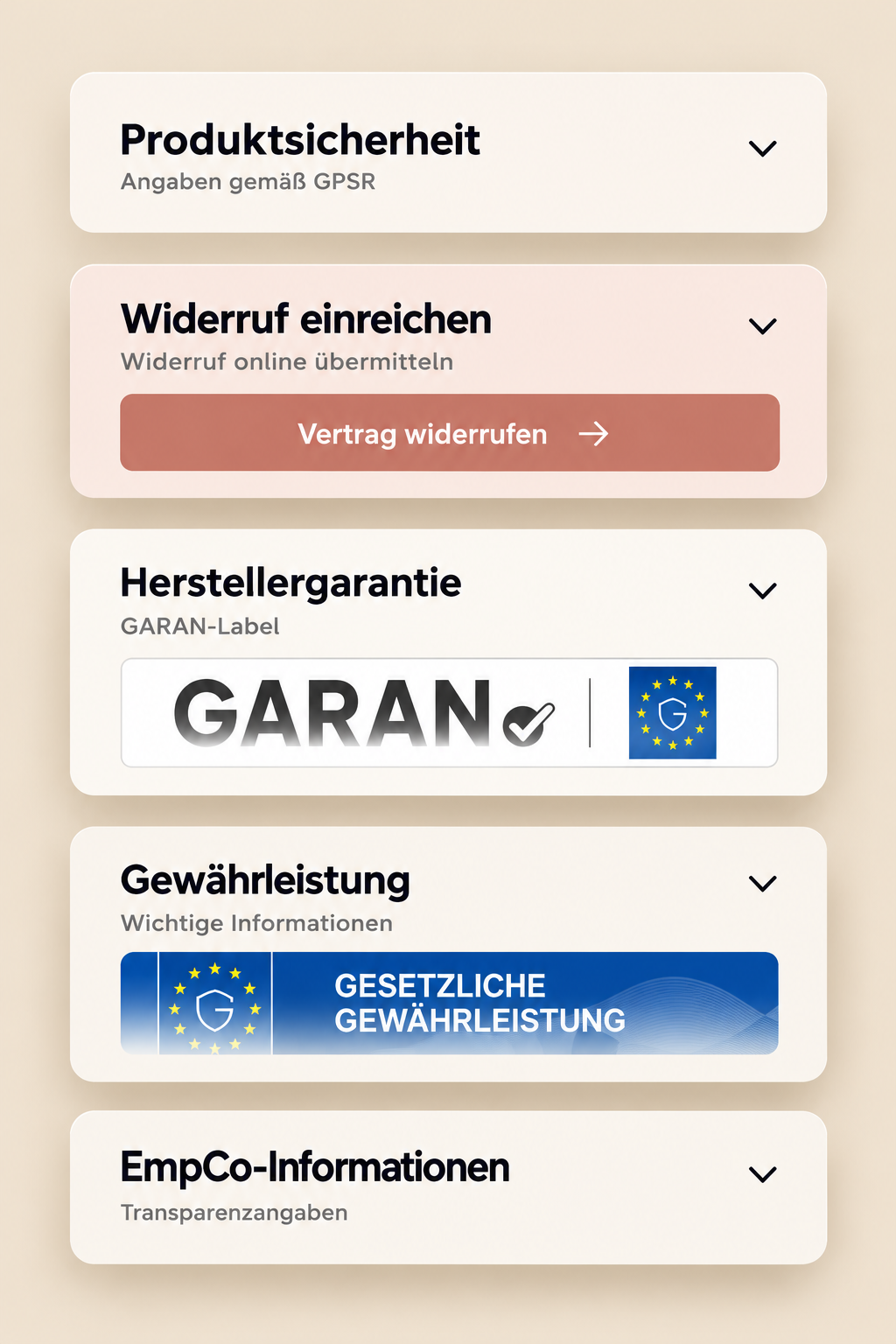 NEU: Shopfiy Blocks zur Erfüllung von EU-Vorgaben - 5 Module wählbar