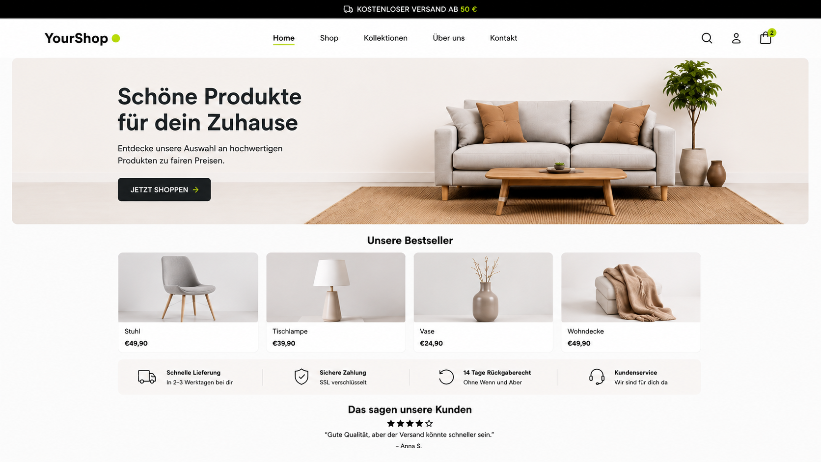 Shopdesign vorher