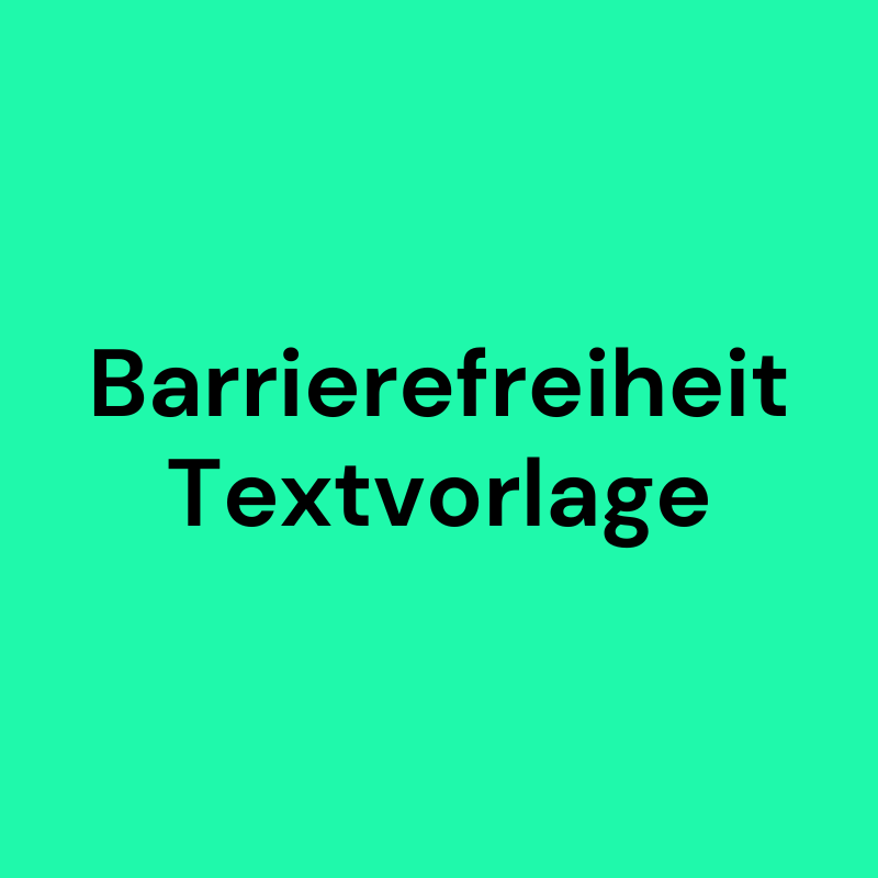 TXT Textvorlage Barrierefreiheit Erklärung für deine Webseite oder deinen Shop