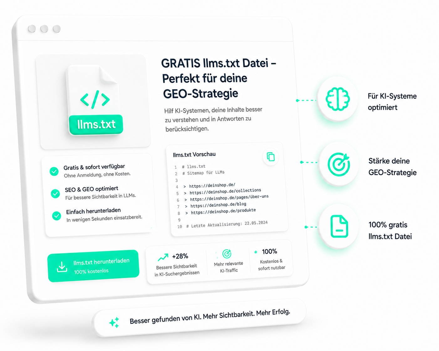 llms.txt Datei GRATIS - Perfekt für deine GEO-Strategie