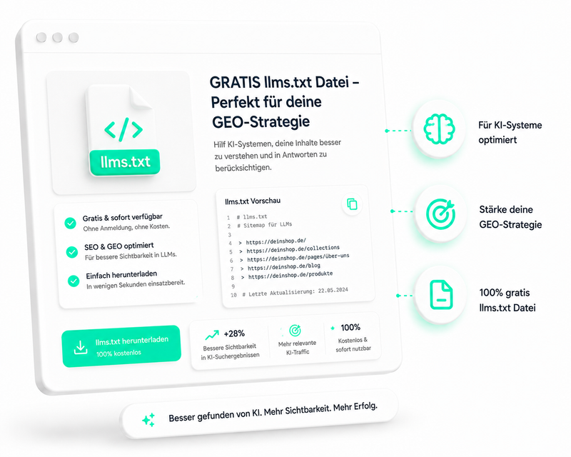 llms.txt Datei GRATIS - Perfekt für deine GEO-Strategie