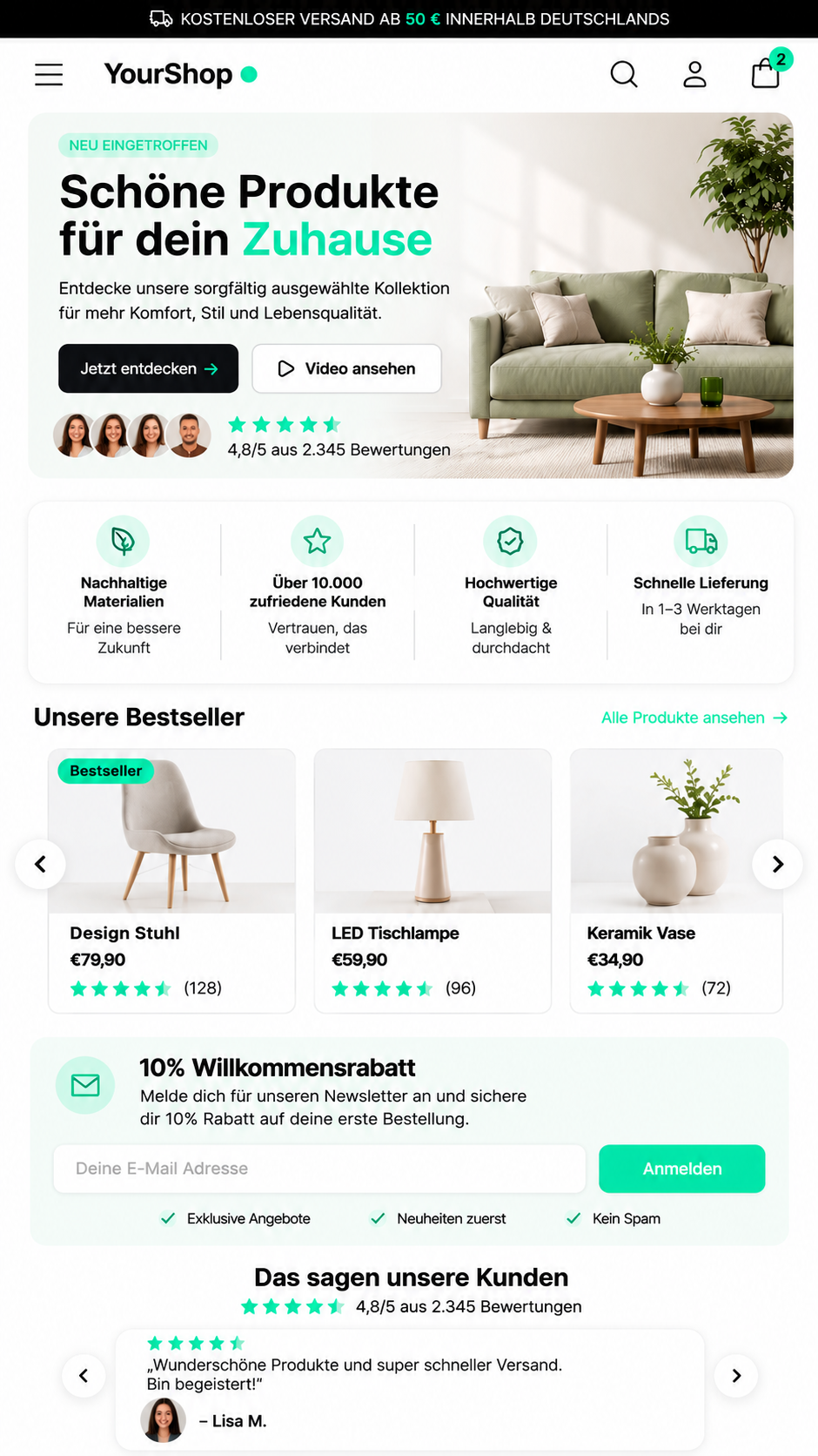 Shopdesign nachher