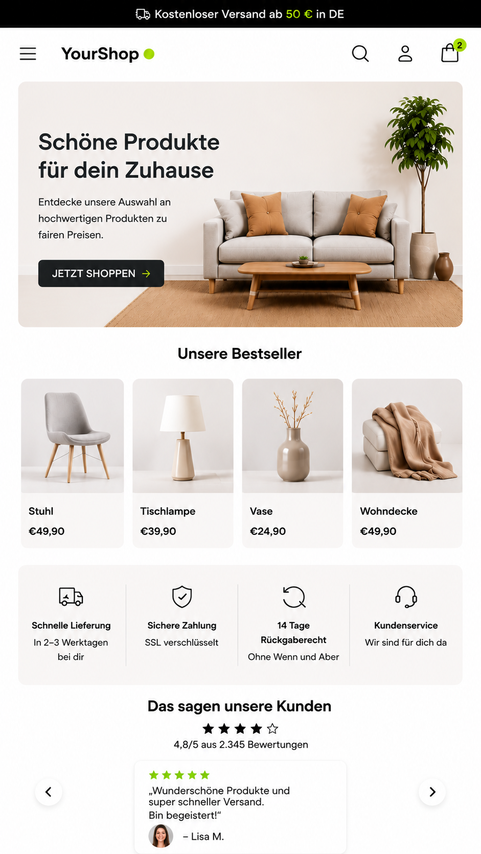 Shopdesign vorher