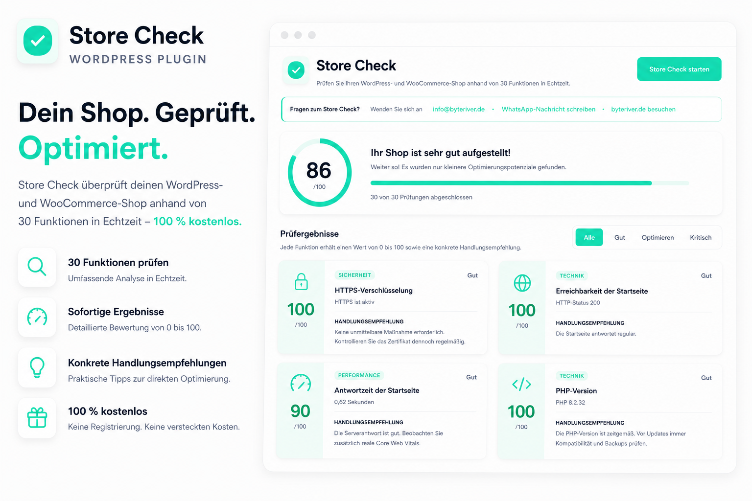 GRATIS Store Check WordPress Plugin